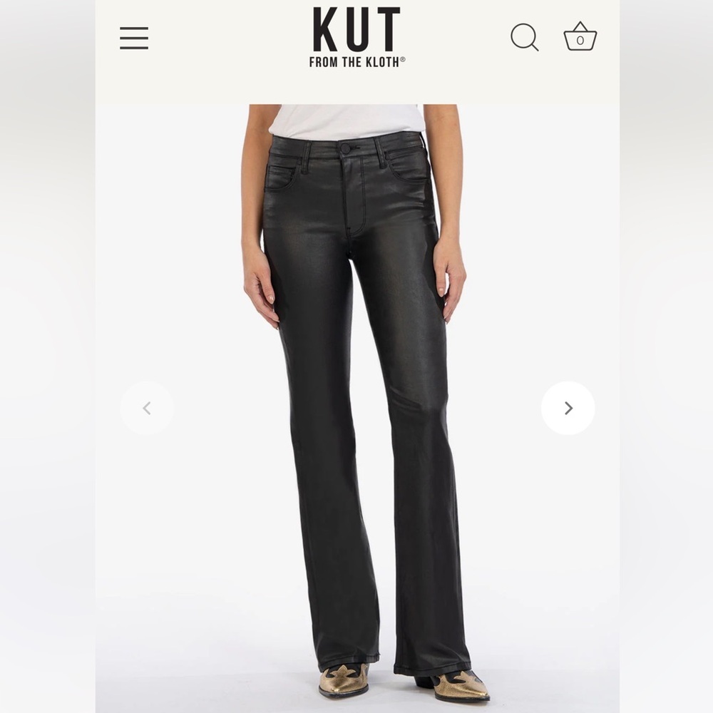 NWT Kut from the Kloth Ana Coated High-Rise Flare NWT Size 16